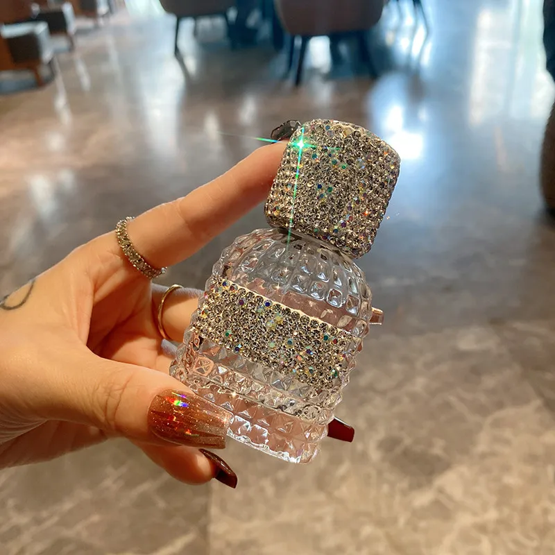 Elegant Rhinestone Embellished Glass Perfume Atomizer, Portable Refillable Spray Bottle for Women, Light Luxury Mister
Elegant Rhinestone Embellished Glass Perfume Atomizer, Portable Refillable Spray Bottle for Women, Light Luxury Mister