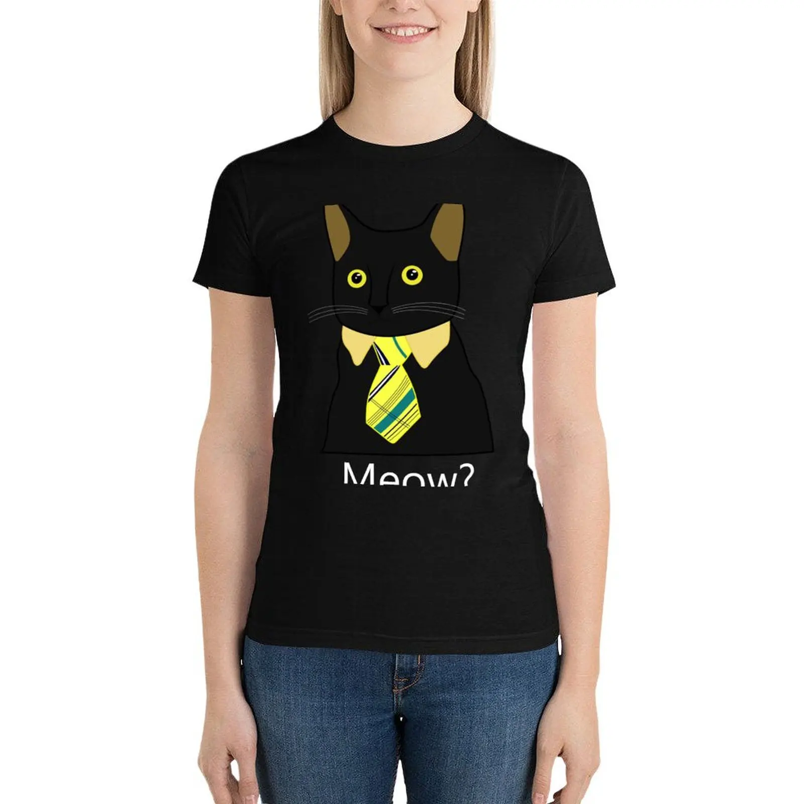 Black Business Cat Kitten With Yellow Tie T-Shirt funny anime clothes summer tops t-shirt dress for Women plus size
Black Business Cat Kitten With Yellow Tie T-Shirt funny anime clothes summer tops t-shirt dress for Women plus size