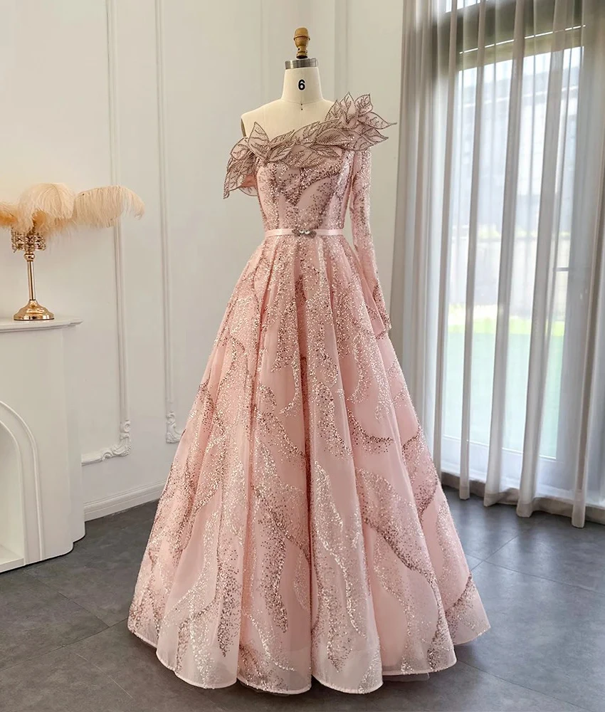Customized Luxury Organza A-Line One Shoulder Sequined Beading Crystal Evening Dress High Quality Long Sleeves Floor Length
Customized Luxury Organza A-Line One Shoulder Sequined Beading Crystal Evening Dress High Quality Long Sleeves Floor Length