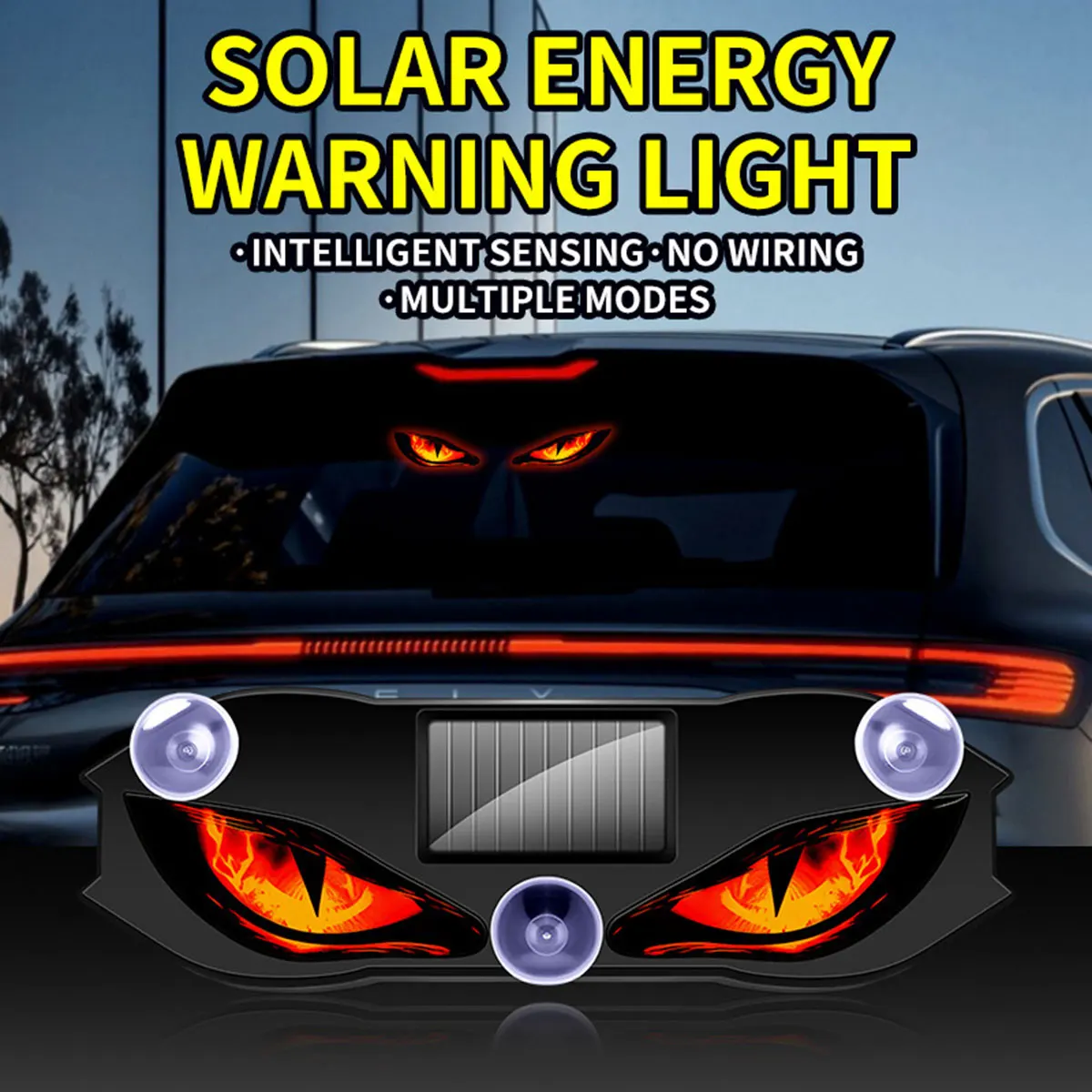 1pc Universal LED Car Demon Eye Light Solar-powered Flashing Warning Light Dynamic Decorative Lamp Safety Vehicle Signal Lights
1pc Universal LED Car Demon Eye Light Solar-powered Flashing Warning Light Dynamic Decorative Lamp Safety Vehicle Signal Lights