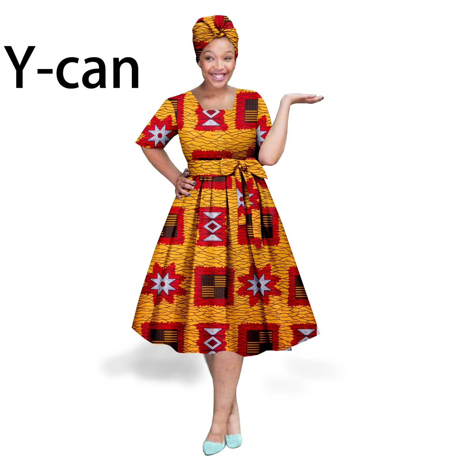 African Dresses for Women 2023 African Dashiki Women's Dress Square Collar Gown with Headwrap Party Wedding Vestidos 2425050
African Dresses for Women 2023 African Dashiki Women's Dress Square Collar Gown with Headwrap Party Wedding Vestidos 2425050