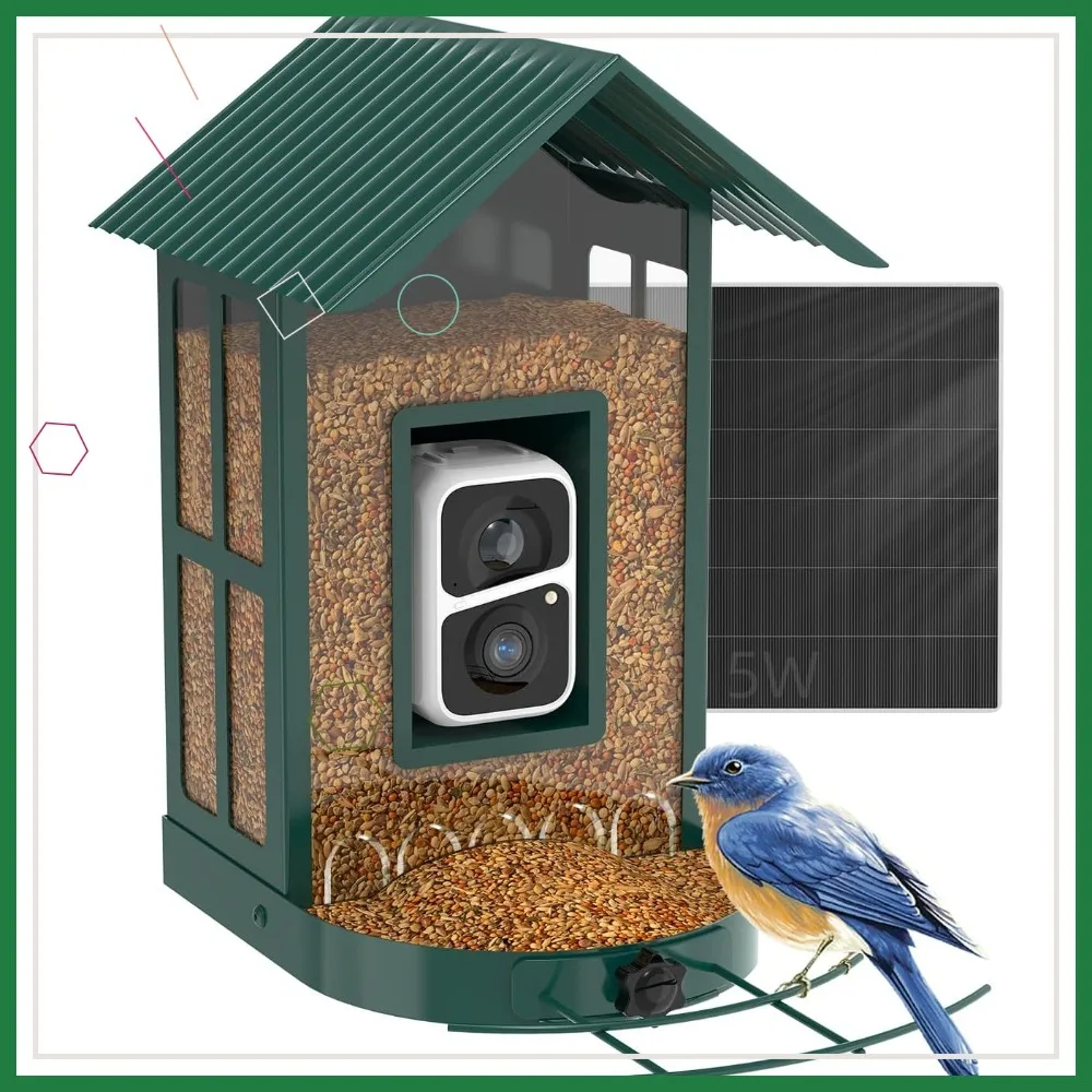 Bird Feeder with Camera, 5W Solar, AI Species ID, 2K Live View, Instant Alerts, 2.7L Seed, Metal Squirrel Proof - BF08
Bird Feeder with Camera, 5W Solar, AI Species ID, 2K Live View, Instant Alerts, 2.7L Seed, Metal Squirrel Proof - BF08