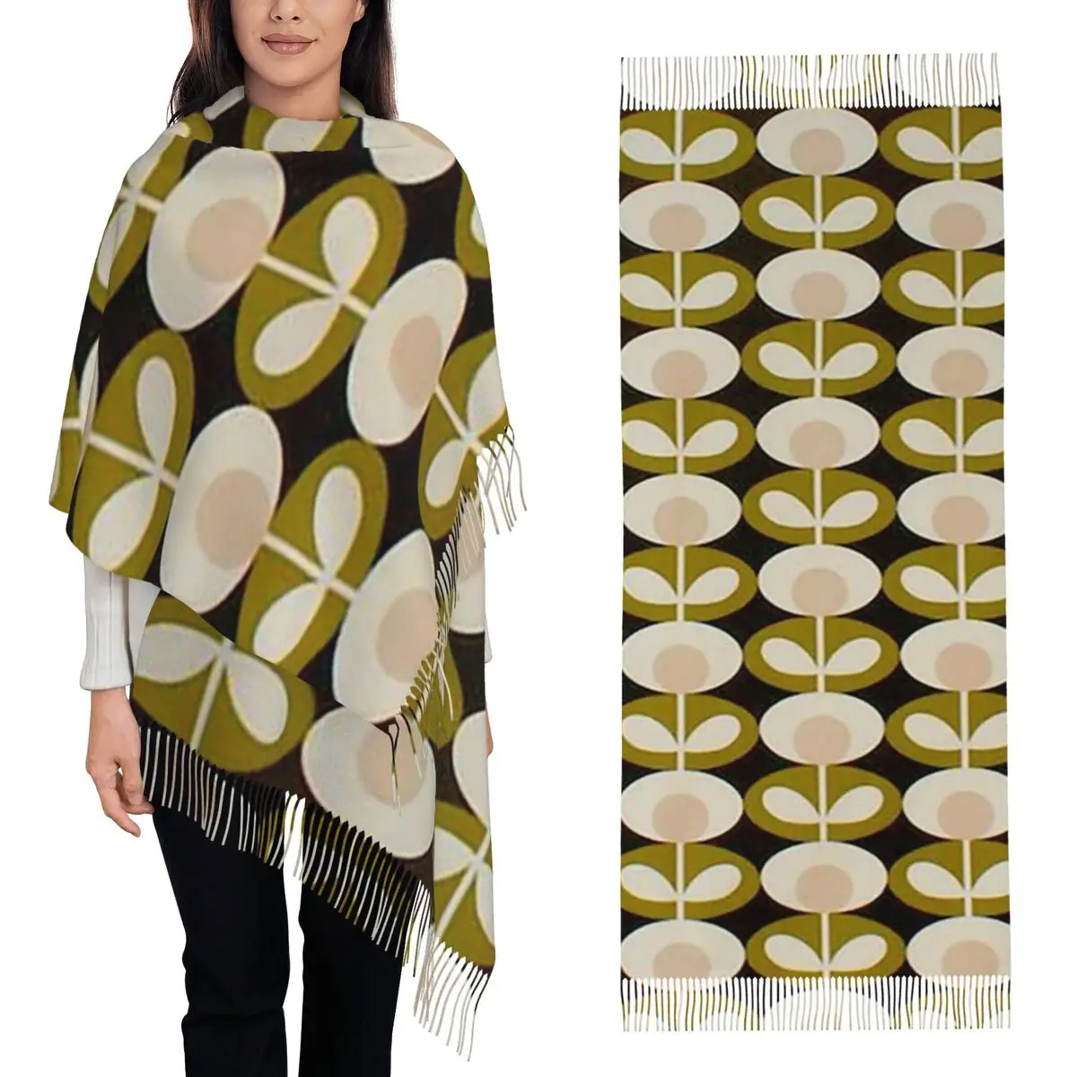 Oval Flower Stem Olive Orla Kiely Scarf Tassel Scarves Women Soft Warm Shawls and Wraps Long Fall Winter Shawl Wrap
Oval Flower Stem Olive Orla Kiely Scarf Tassel Scarves Women Soft Warm Shawls and Wraps Long Fall Winter Shawl Wrap