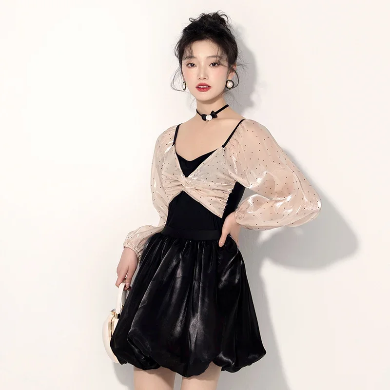 Summer One Piece Swimsuit With Skirt 2024 Women Patchwork Long Sleeve Swimwear Female Beachwear Bodysuit Bathing Swimming Suits
Summer One Piece Swimsuit With Skirt 2024 Women Patchwork Long Sleeve Swimwear Female Beachwear Bodysuit Bathing Swimming Suits
