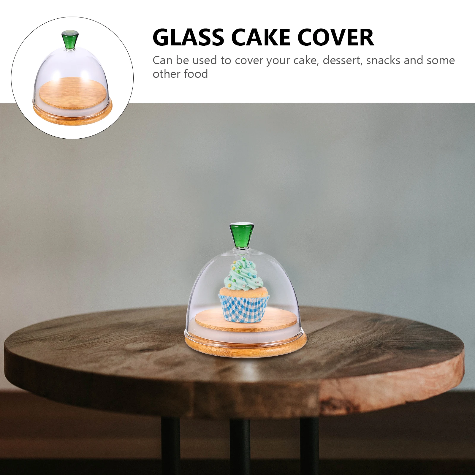 1 set Cake Display Dome Cover Premium Glass Wood Base Dust Proof Dessert Snack Protector Handle Design for Home Bakery Kitchen
1 set Cake Display Dome Cover Premium Glass Wood Base Dust Proof Dessert Snack Protector Handle Design for Home Bakery Kitchen