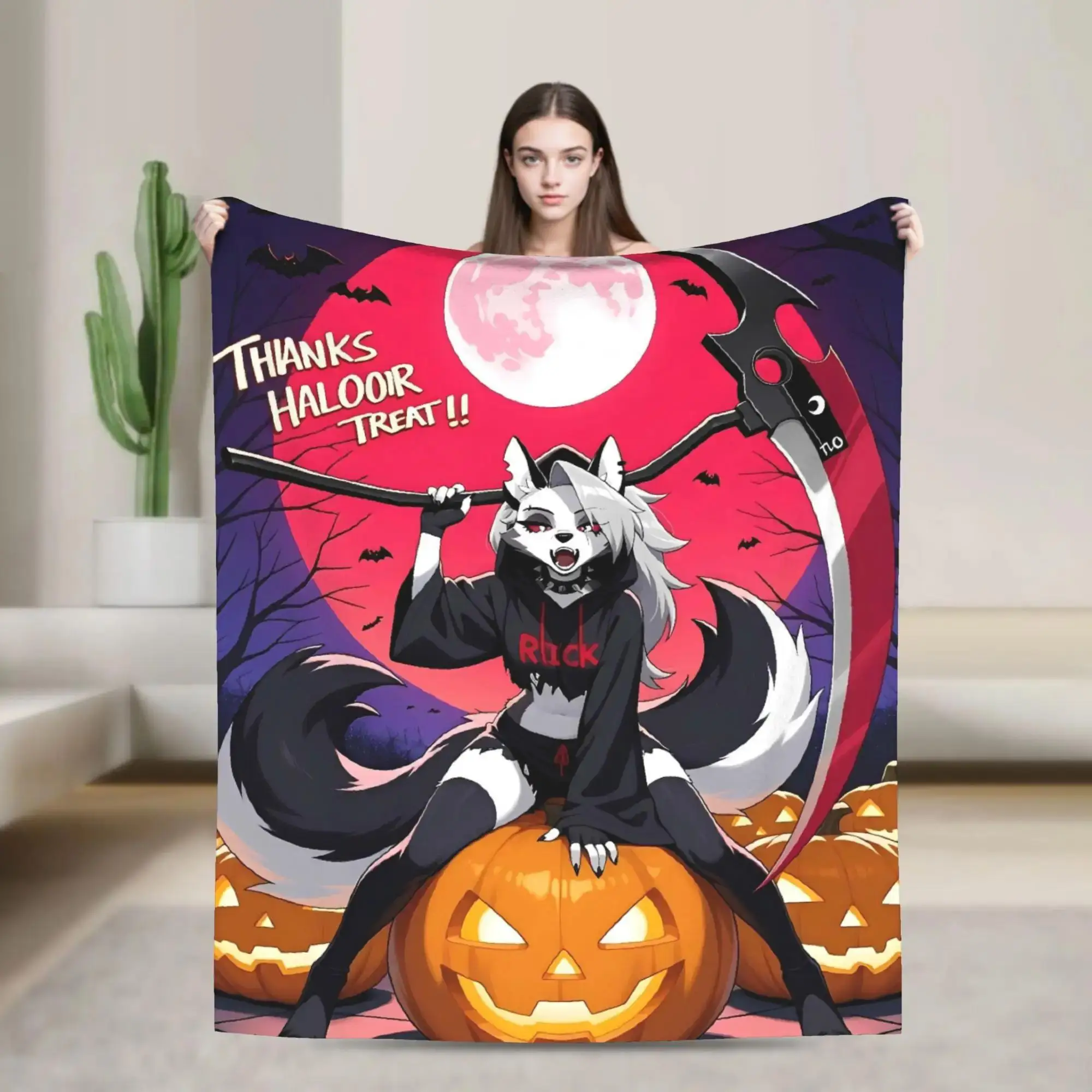 Helluva Boss Loona Blanket High Quality Super Warm Throw Blanket for Autumn Travel Outdoor Bed Funny Design
Helluva Boss Loona Blanket High Quality Super Warm Throw Blanket for Autumn Travel Outdoor Bed Funny Design