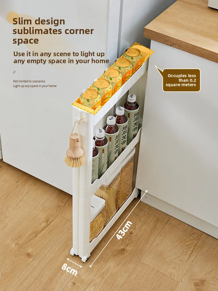 Narrow Space Organizer Ra Kitchen Refrigerator Side Seasoning elf Storage Cabinet Thin elf Plastic Material
Narrow Space Organizer Ra Kitchen Refrigerator Side Seasoning elf Storage Cabinet Thin elf Plastic Material