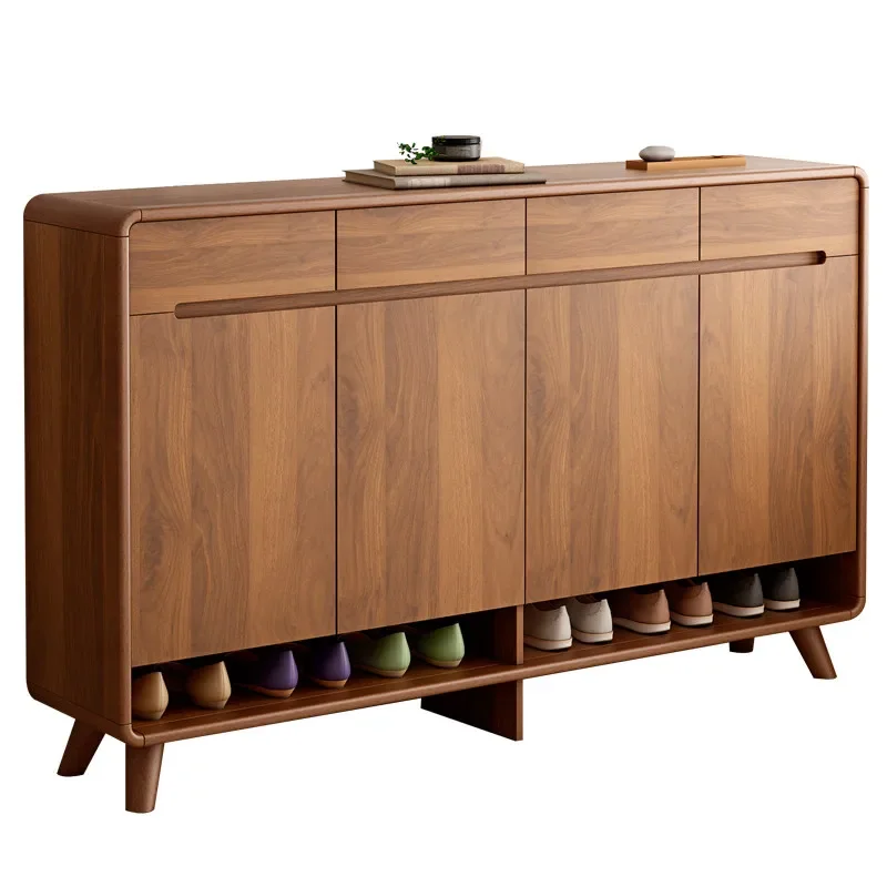 New Chinese shoe cabinet, walnut solid wood frame at the door of the home, living room, entrance cabinet integrated 2024 new
New Chinese shoe cabinet, walnut solid wood frame at the door of the home, living room, entrance cabinet integrated 2024 new