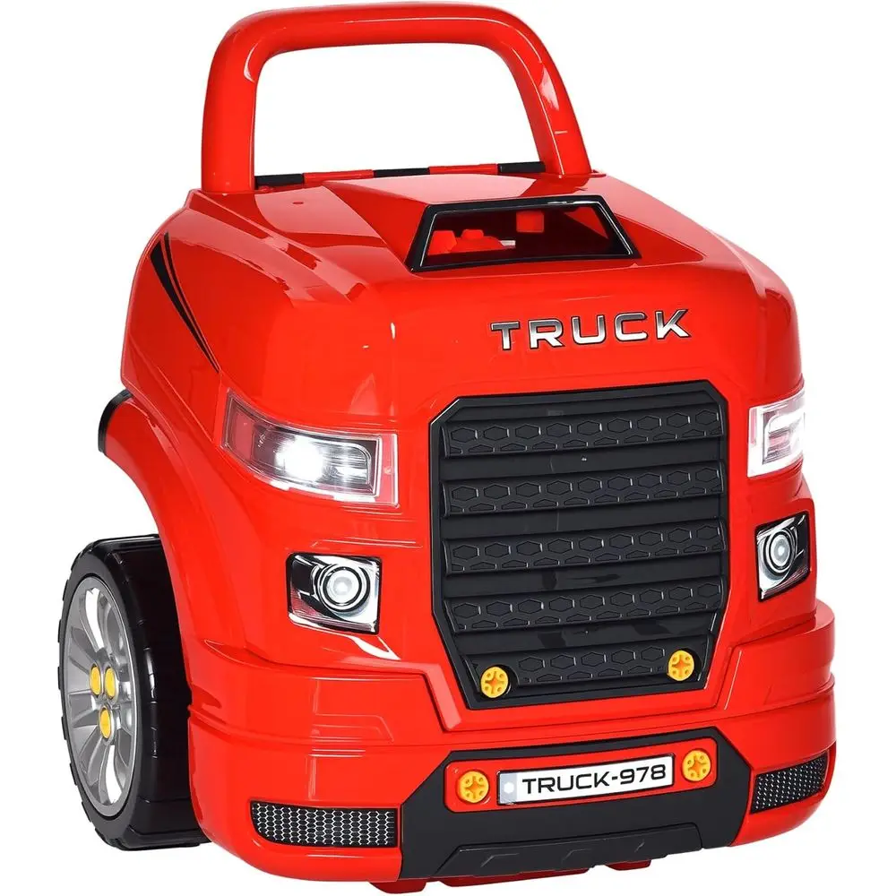 Mechanic Set Toy with Lights, Sounds, Steering Wheel, Horn, 61-Piece Car Service Station for Kids Aged 3+, Red
Mechanic Set Toy with Lights, Sounds, Steering Wheel, Horn, 61-Piece Car Service Station for Kids Aged 3+, Red