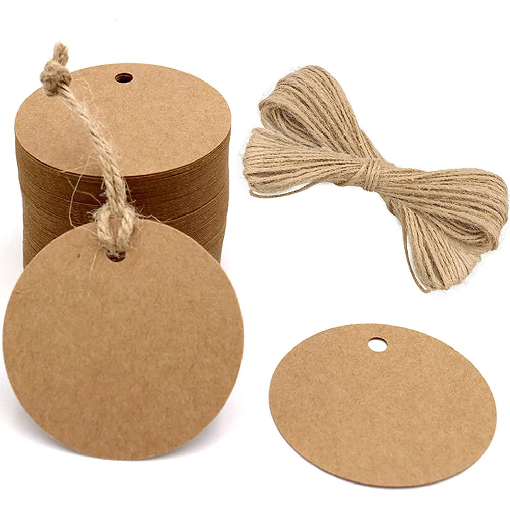 100pcs 5.5cm Round Kraft Tags Universal Diy Blank Tags With 20m Jute Twine For Wedding Birthday Christmas
100pcs 5.5cm Round Kraft Tags Universal Diy Blank Tags With 20m Jute Twine For Wedding Birthday Christmas