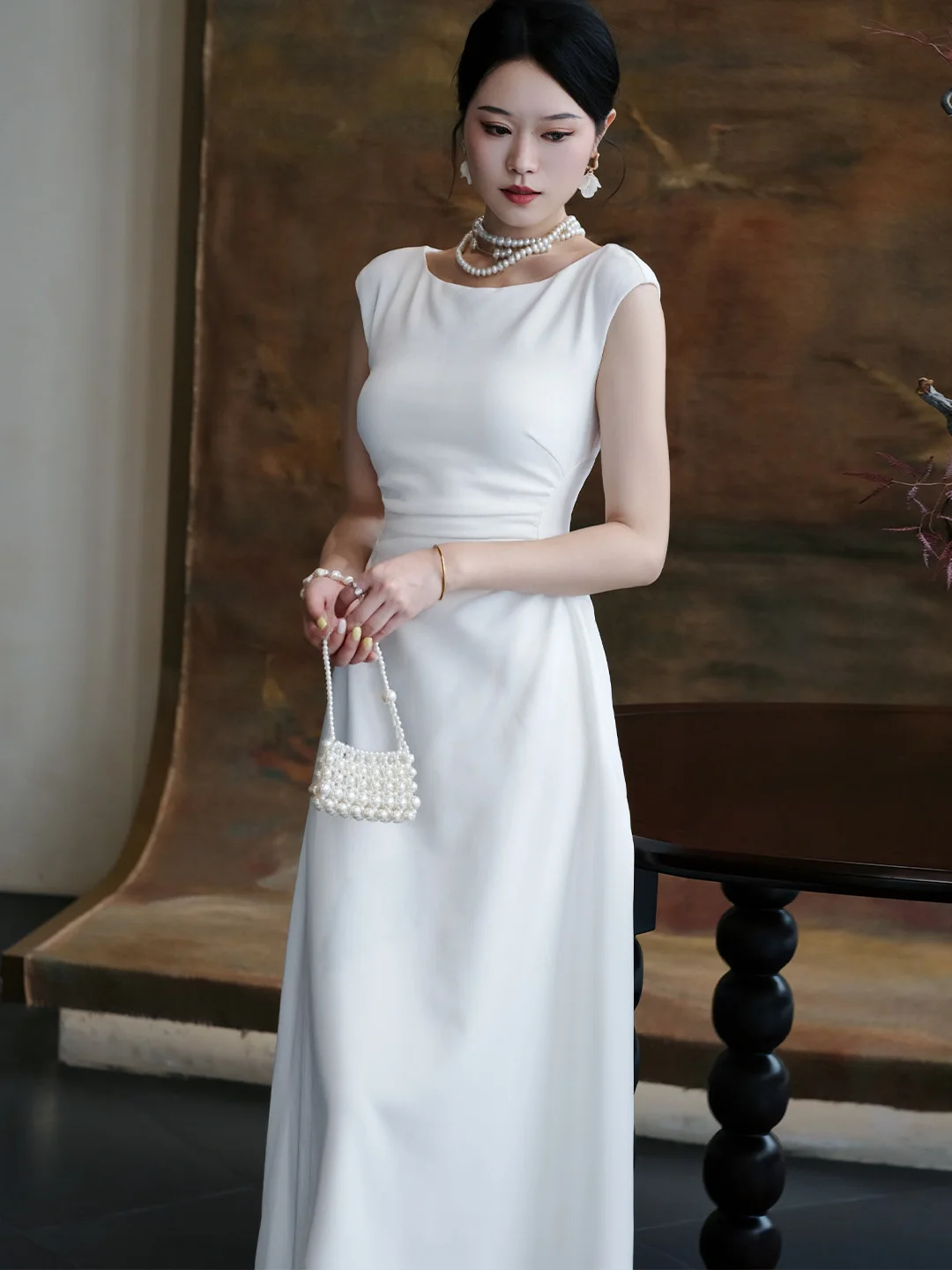Elegant Long Sleeveless White Wedding Dress Women's High-End Feelings Deer And Roses Atmosphere Thin Show off Dress for Engag...
Elegant Long Sleeveless White Wedding Dress Women's High-End Feelings Deer And Roses Atmosphere Thin Show off Dress for Engag...
