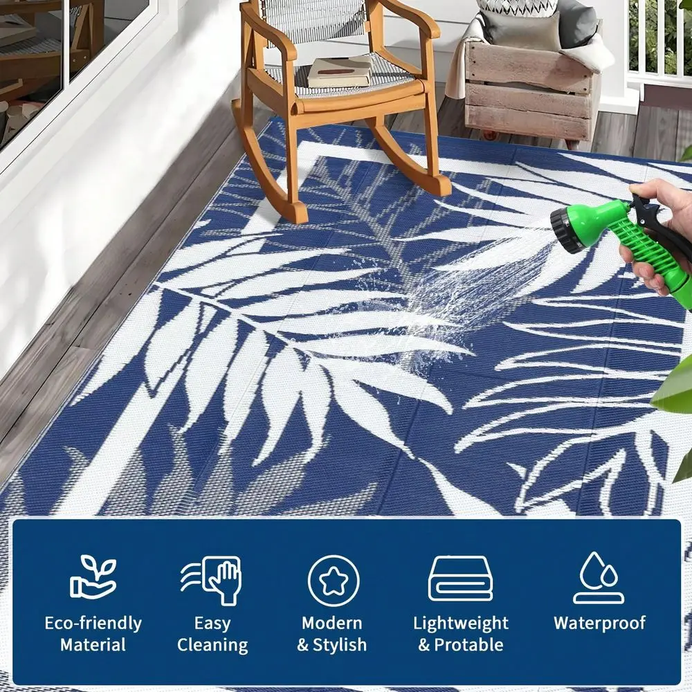9x12FT Outdoor Rug With Palm Leaf Pattern, Waterproof Reversible Patio Carpet, Fade Resistant Outdoor Area Rug With Heavy Duty
9x12FT Outdoor Rug With Palm Leaf Pattern, Waterproof Reversible Patio Carpet, Fade Resistant Outdoor Area Rug With Heavy Duty