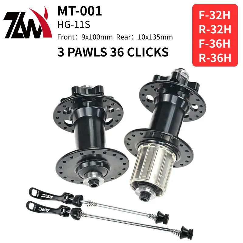 MT-001 MTB Bike Hub 32/36H Quick Release 3 Claws Bicycle Disc Brake Hubs 9x100 10x135 With HG 8 9 10 11 Speed
MT-001 MTB Bike Hub 32/36H Quick Release 3 Claws Bicycle Disc Brake Hubs 9x100 10x135 With HG 8 9 10 11 Speed