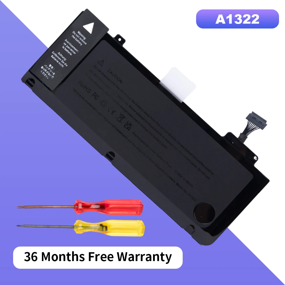 A1322 Laptop Battery For Apple MacBook Pro 13" 2009 2010 2011 2012 MB991LL/A MB990LL/A MB990J/A MC700 36 Months Free Warranty
A1322 Laptop Battery For Apple MacBook Pro 13" 2009 2010 2011 2012 MB991LL/A MB990LL/A MB990J/A MC700 36 Months Free Warranty
