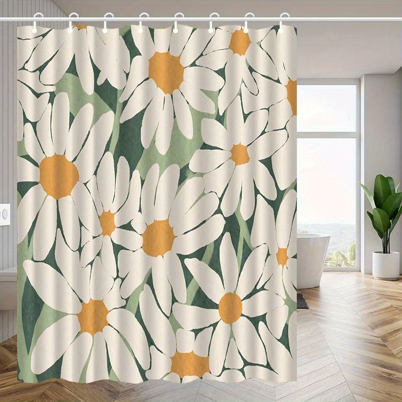 Large Floral Daisies Shower Curtain Waterproof Bathroom Decor Boho Botanical Print Shower Curtain Liner 180x180cm
Large Floral Daisies Shower Curtain Waterproof Bathroom Decor Boho Botanical Print Shower Curtain Liner 180x180cm