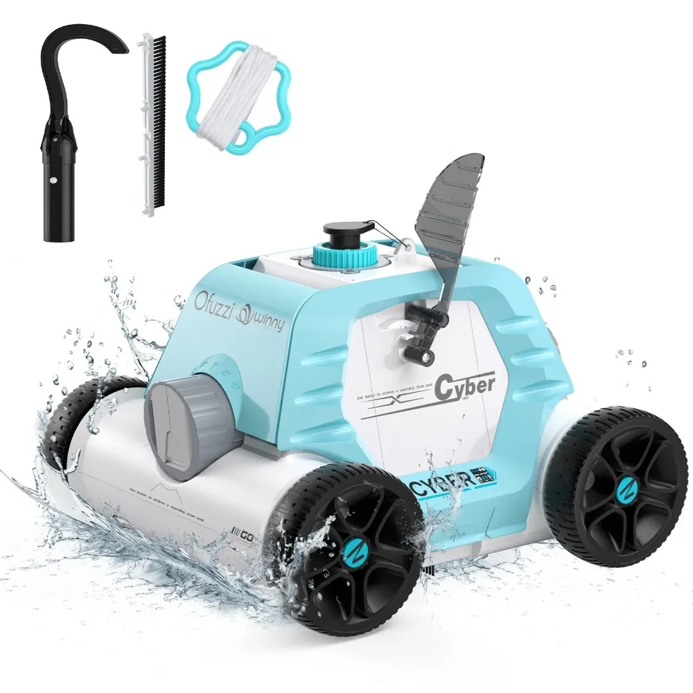 Robotic Pool Vacuum Cleaner, 4-Wheel Cordless Automatic Pool Cleaner Ideal for all Inground and Above Ground Swimming Pools
Robotic Pool Vacuum Cleaner, 4-Wheel Cordless Automatic Pool Cleaner Ideal for all Inground and Above Ground Swimming Pools