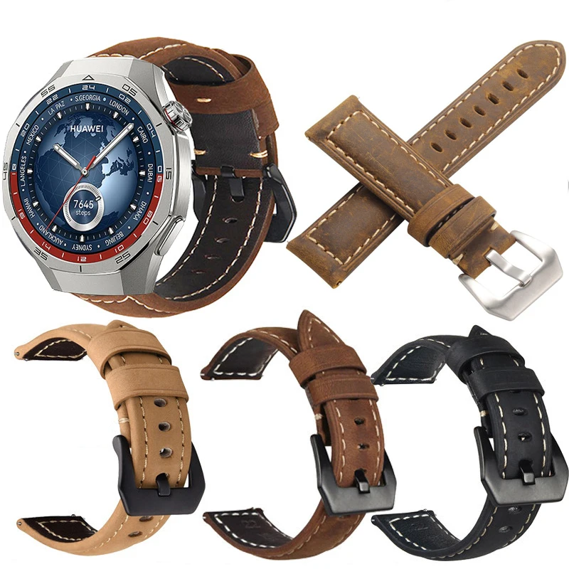 Быстросъемные кожаные ремешки для Huawei Watch GT 5 Pro, качественный ремешок из натуральной кожи в стиле ретро для GT5, 46 мм, аксессуары
Быстросъемные кожаные ремешки для Huawei Watch GT 5 Pro, качественный ремешок из натуральной кожи в стиле ретро для GT5, 46 мм, аксессуары