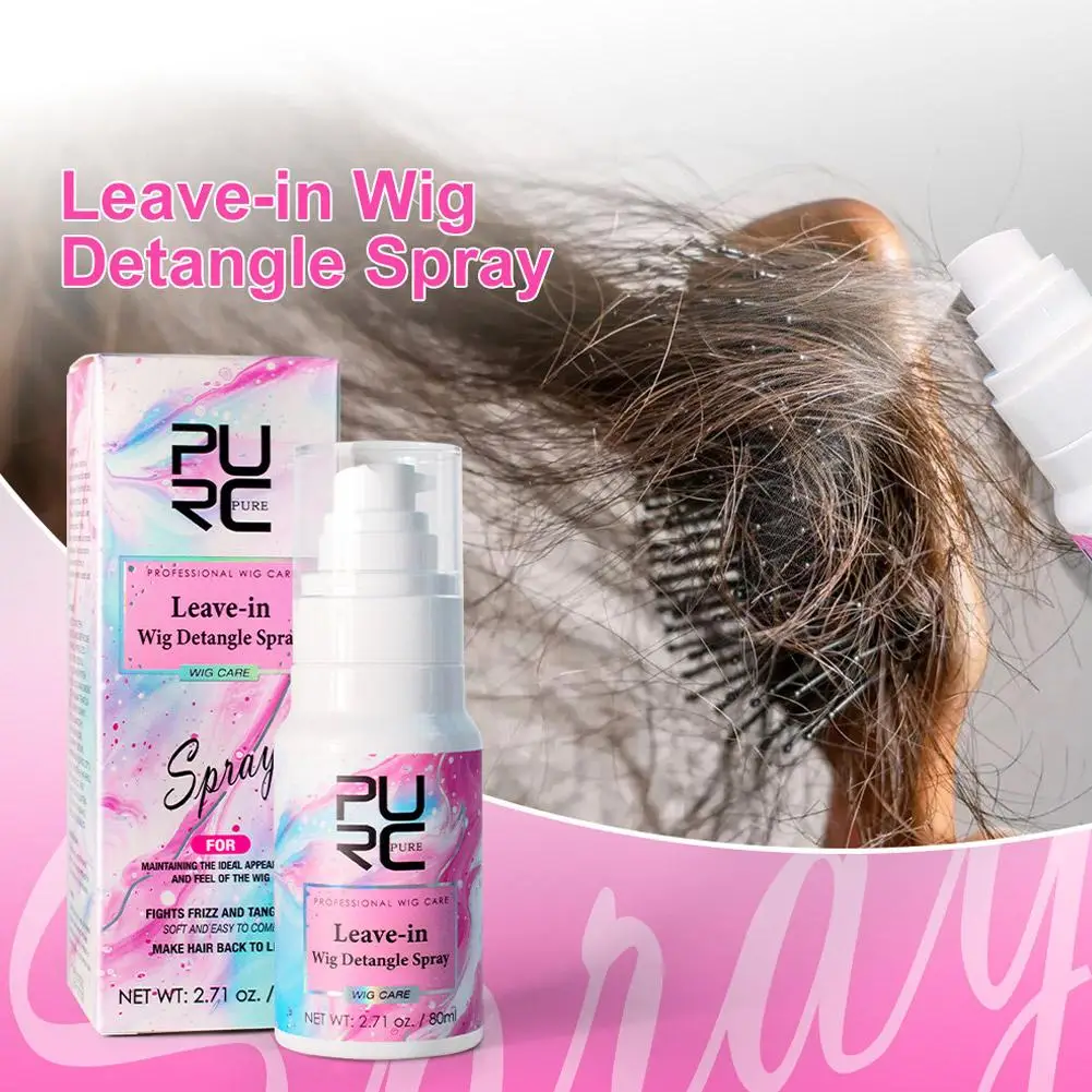 80ml Leave-In Wig Detangle Spray Coconut Oil Anti-Static Heat Protectant For Human/Synthetic Hair Smoothing Softness Anti-F W0R2
80ml Leave-In Wig Detangle Spray Coconut Oil Anti-Static Heat Protectant For Human/Synthetic Hair Smoothing Softness Anti-F W0R2