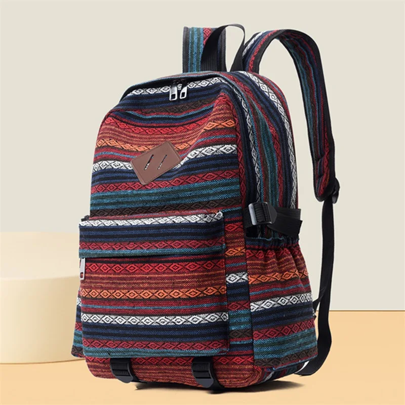 Women Backpack, Trendy Bohemian Large Capacity Zipper Closure Daily Bag for Street
Women Backpack, Trendy Bohemian Large Capacity Zipper Closure Daily Bag for Street