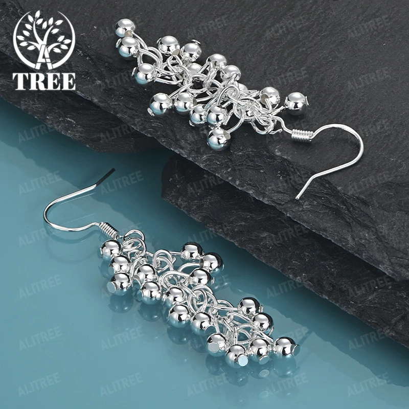Fine 925 Sterling Silver Smooth Grape Beads Drop Earrings Women Wedding Accessories Fashion Charm Jewelry Engagement Party Gift
Fine 925 Sterling Silver Smooth Grape Beads Drop Earrings Women Wedding Accessories Fashion Charm Jewelry Engagement Party Gift