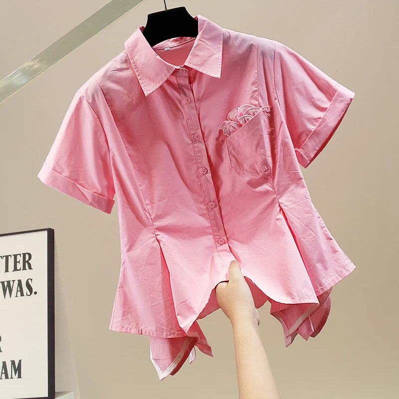 Faionable Heavyweight Ruffle Patchwork ort Sve Loose Women's irt Versatile Casual Ne Cotton Blend Top
Faionable Heavyweight Ruffle Patchwork ort Sve Loose Women's irt Versatile Casual Ne Cotton Blend Top