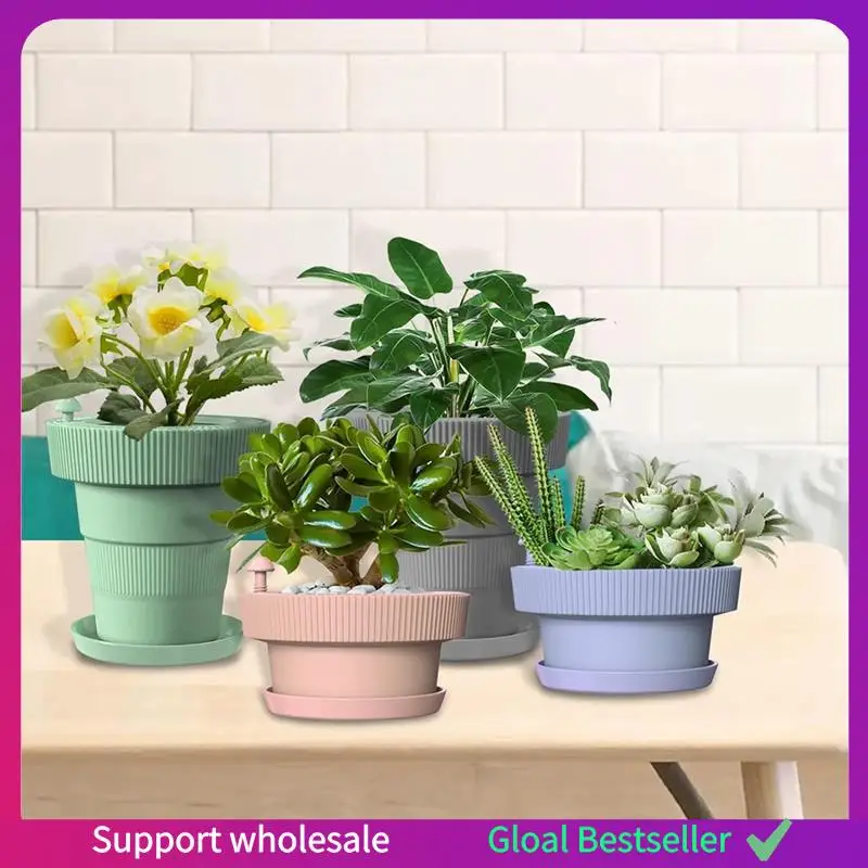 A38M Outdoor Or Indoor Flower Pots With Self-Watering Function, Flower Pots With Drainage Holes And Plates Easy Install Pink
A38M Outdoor Or Indoor Flower Pots With Self-Watering Function, Flower Pots With Drainage Holes And Plates Easy Install Pink