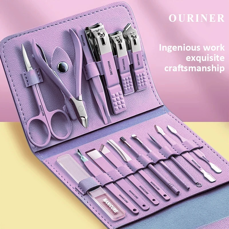 Professional Manicure Set 16 Pcs Stainless Steel Full Function Kit Pedicure Sets With Leather Portable Case Idea Gift
Professional Manicure Set 16 Pcs Stainless Steel Full Function Kit Pedicure Sets With Leather Portable Case Idea Gift
