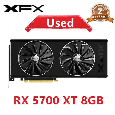 XFX RX 5700XT RX5700 XT 8GB Office Graphics Card GPU AMD RadeonRX 5700XT Video Cards Desktop PC Screen Card Computer Game Map DP