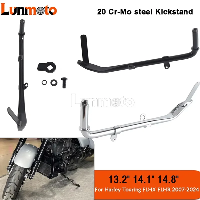 Motorcycle Kickstand 20 Cr-Mo Steel Support Bracing 13.2" 14.1" 14.8" Side Stand Support For Harley Touring FLHX FLHR 2007-2024
Motorcycle Kickstand 20 Cr-Mo Steel Support Bracing 13.2" 14.1" 14.8" Side Stand Support For Harley Touring FLHX FLHR 2007-2024