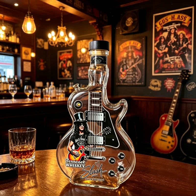 Father'Day Slash Guns N Roses Guitar Shaped Whiskey Decanter Glass Liquor Bottle Tennessee Whiskey Rock Bar Decor Collectible
Father'Day Slash Guns N Roses Guitar Shaped Whiskey Decanter Glass Liquor Bottle Tennessee Whiskey Rock Bar Decor Collectible
