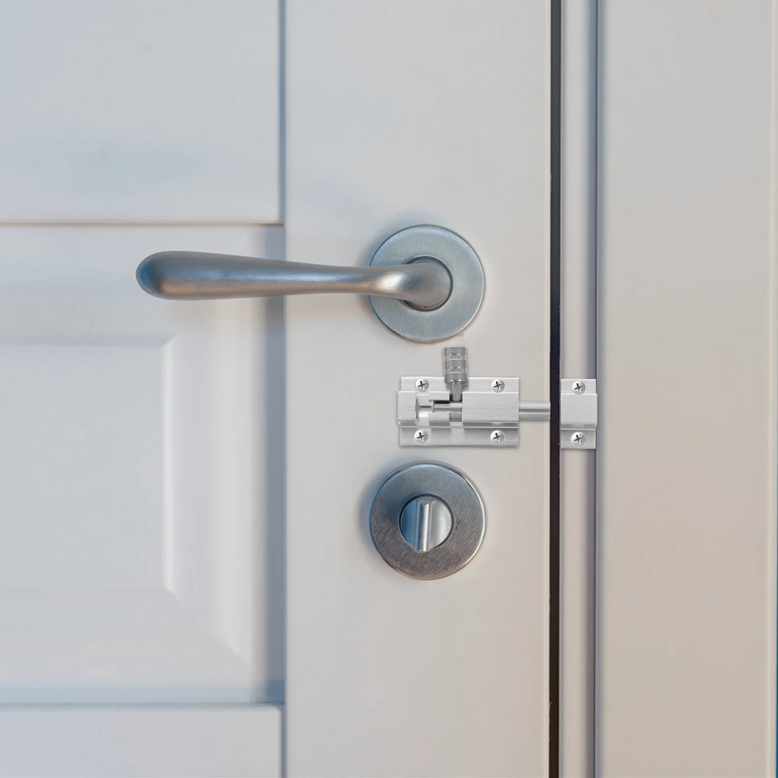 Bolt Latch Lock for Internal Doors Silver Slide Latch No Drill Easy Install Bedroom Bathroom Door Lock Privacy Protection Modern
Bolt Latch Lock for Internal Doors Silver Slide Latch No Drill Easy Install Bedroom Bathroom Door Lock Privacy Protection Modern