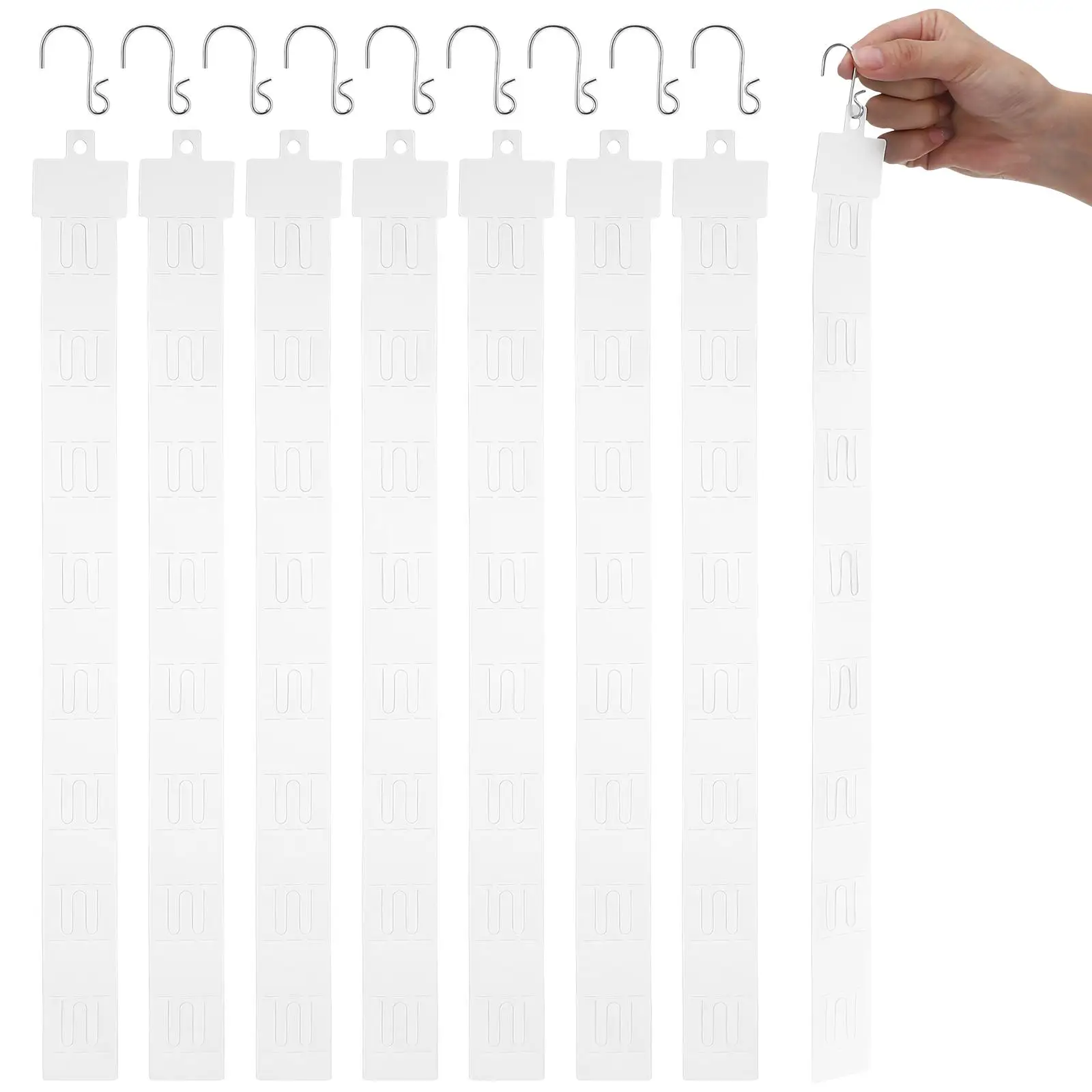 20 Pcs Plastic Hanging Strips 50cm Foldable Retail Merchandise Storage Hooks PP Material Display Hanger Household
20 Pcs Plastic Hanging Strips 50cm Foldable Retail Merchandise Storage Hooks PP Material Display Hanger Household