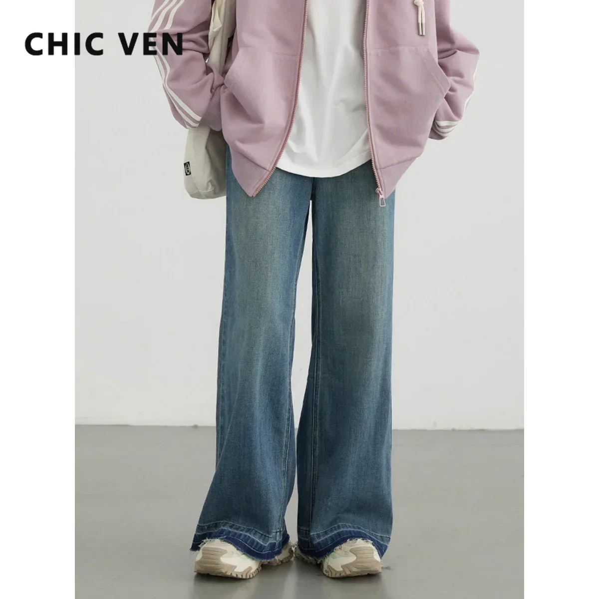 CHIC VEN Women Jeans Fashion Casual High Waist Design Straight Baggy Jeans Korean Blue Denim Pants Autumn New 2024
CHIC VEN Women Jeans Fashion Casual High Waist Design Straight Baggy Jeans Korean Blue Denim Pants Autumn New 2024