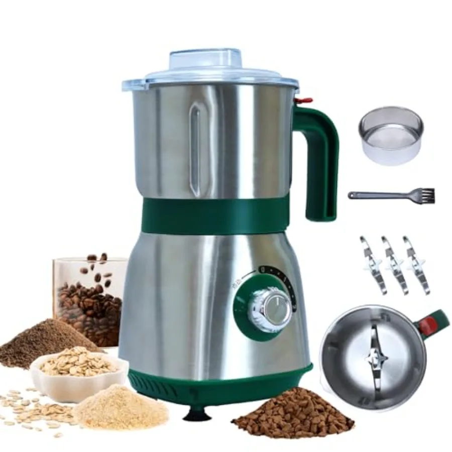 Grinder for Kitchen, Spice Grinder Electric Dry Comes With 3 Removable Stainless Steel Blades, 500w Suitable For Grinding Spice
Grinder for Kitchen, Spice Grinder Electric Dry Comes With 3 Removable Stainless Steel Blades, 500w Suitable For Grinding Spice
