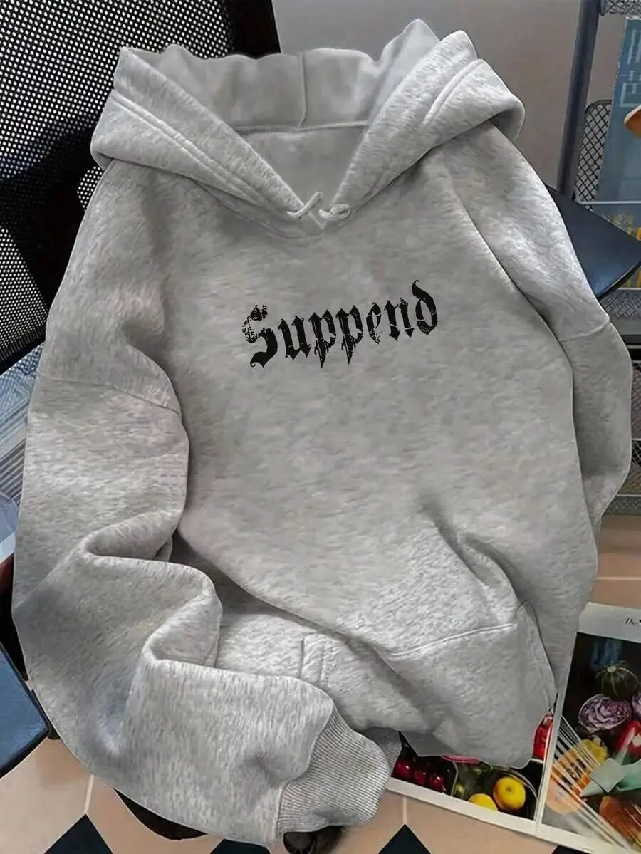 Autumn and Winter Style "Suspend" Graphic Cotton Hoodie Silhouettes of Figures and A Block of Text Below. Ideal for Those Who
Autumn and Winter Style "Suspend" Graphic Cotton Hoodie Silhouettes of Figures and A Block of Text Below. Ideal for Those Who