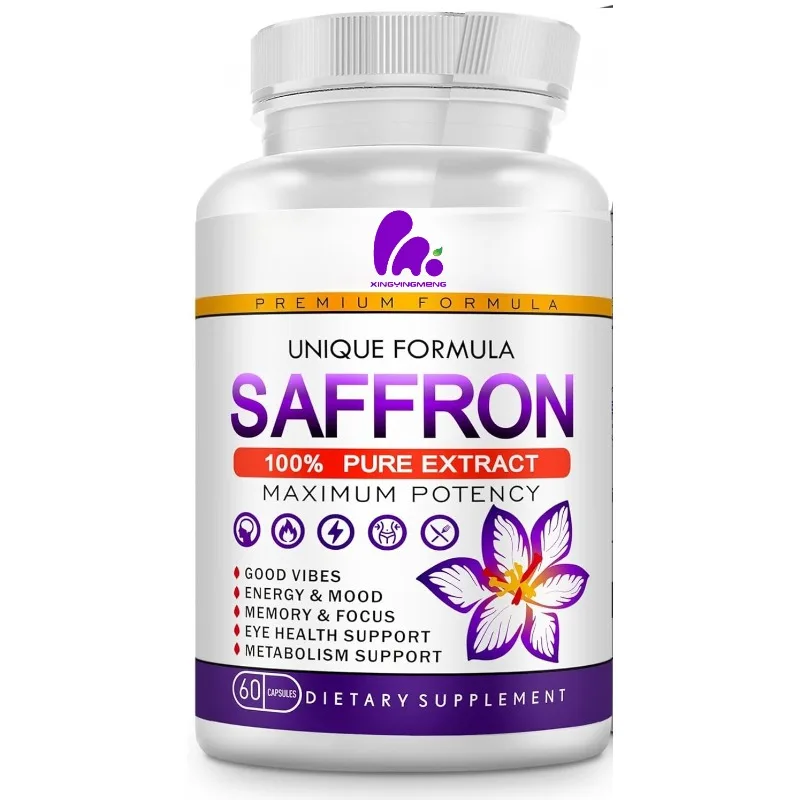 Saffron 88.5mg supplement -100% pure saffron extract capsules enhance energy and support overall health, with 60 vegan capsules
Saffron 88.5mg supplement -100% pure saffron extract capsules enhance energy and support overall health, with 60 vegan capsules
