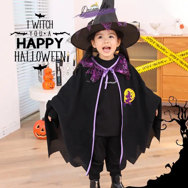 Halloween Children's Witch Costume Girls' Cosplay Clothes Robe Cape Kids' Parent-Child Matching Outfits Fairy Tale Theme
Halloween Children's Witch Costume Girls' Cosplay Clothes Robe Cape Kids' Parent-Child Matching Outfits Fairy Tale Theme
