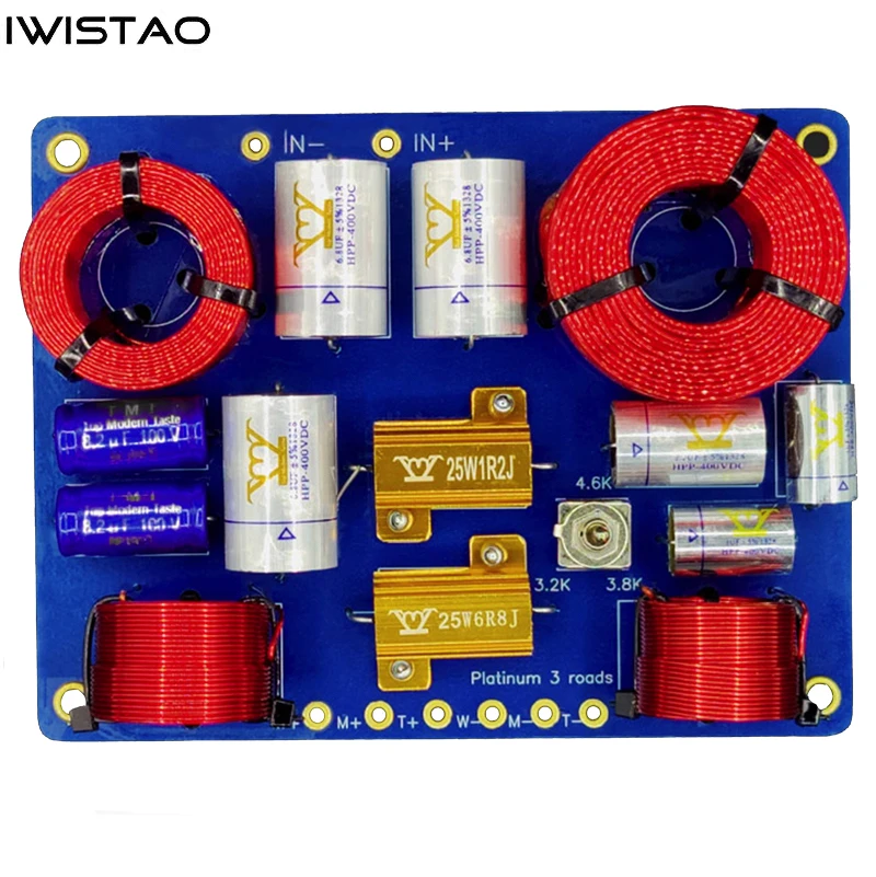 IWISTAO 3-сторонний кроссовер с максимальной мощностью 450 Вт, перекрестные точки 1080 Гц, 3,2/3,8/4,6 кГц, регулируемые динамики 4-8 Ом, Hi-Fi аудио
IWISTAO 3-сторонний кроссовер с максимальной мощностью 450 Вт, перекрестные точки 1080 Гц, 3,2/3,8/4,6 кГц, регулируемые динамики 4-8 Ом, Hi-Fi аудио