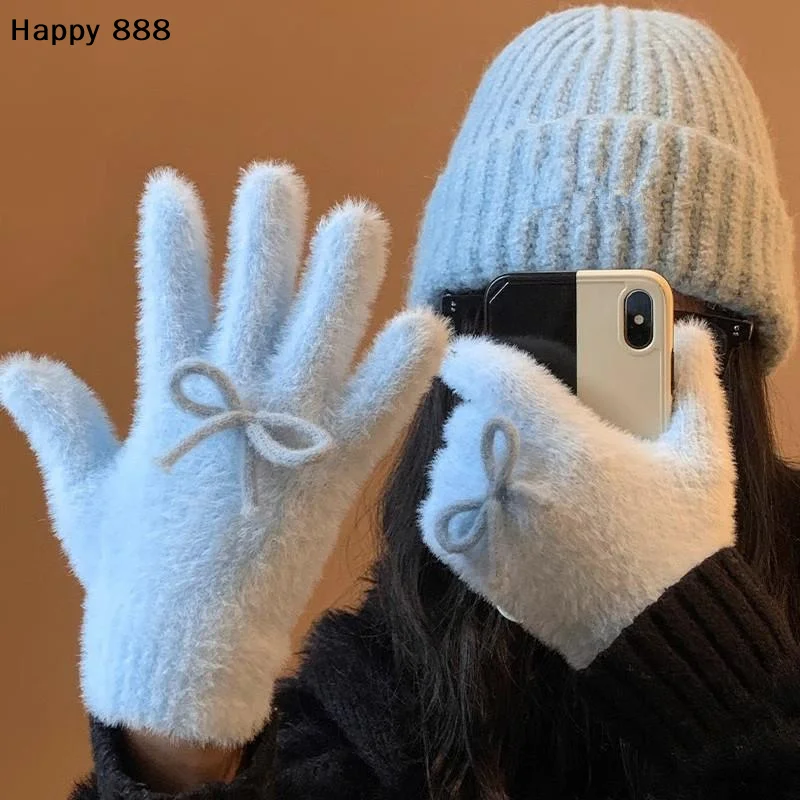 Плюшевые, милые вязаные перчатки с узором бабочки для женщин на зиму: велосипедные перчатки с защитой от мороза и пятью пальцами
Плюшевые, милые вязаные перчатки с узором бабочки для женщин на зиму: велосипедные перчатки с защитой от мороза и пятью пальцами