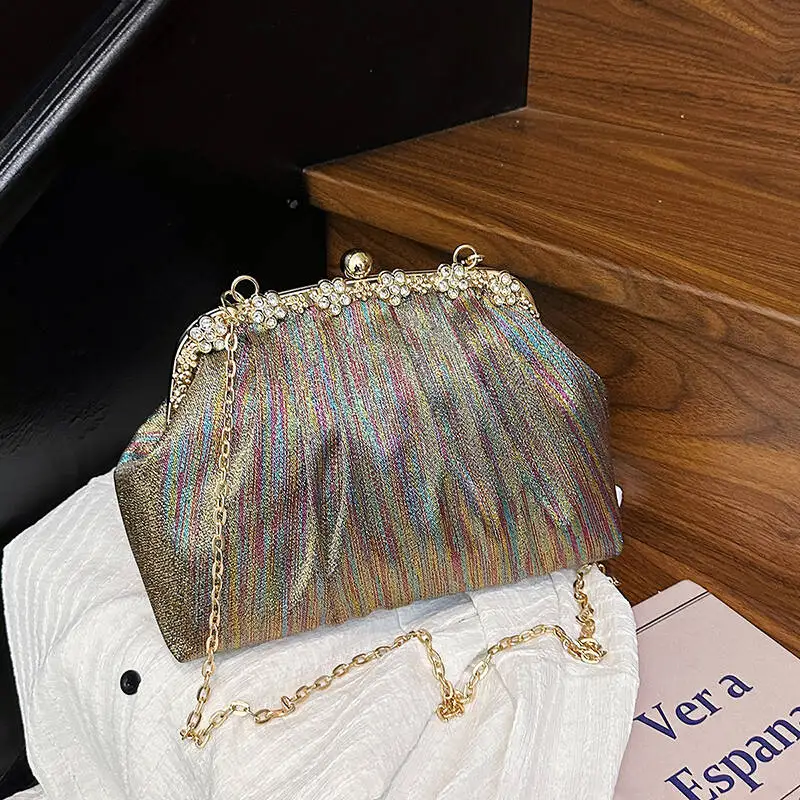 Women's Handbag Rhinestone-Embellished Metal Clasp Clutch Elegant Socialite Evening Bag Chain-Strap Shoulder Crossbody Clutch
Women's Handbag Rhinestone-Embellished Metal Clasp Clutch Elegant Socialite Evening Bag Chain-Strap Shoulder Crossbody Clutch