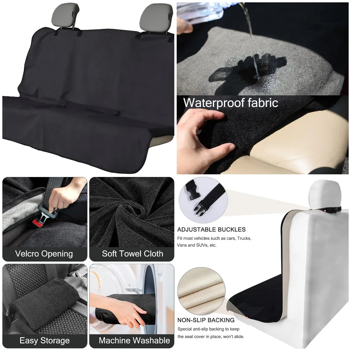 Waterproof Back Seat Cover, Non-Slip Rear Bench Protector for Gym, Swimming, Running – Universal Fit for Cars, Trucks, Vans, SUV
Waterproof Back Seat Cover, Non-Slip Rear Bench Protector for Gym, Swimming, Running – Universal Fit for Cars, Trucks, Vans, SUV
