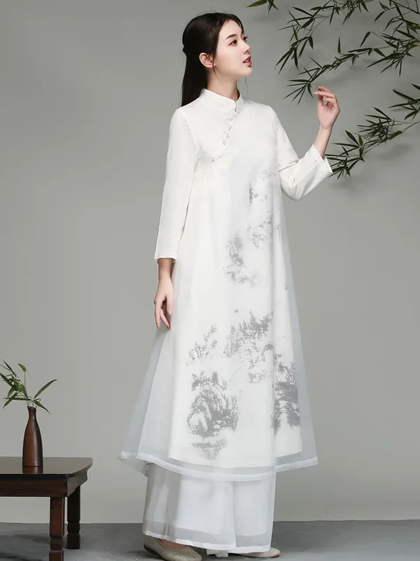 Spring Autumn Large Size Long Skirt Casual Artistic Long Sleeve Tea Ceremony Zen Dance Dress A-Line Commuter Style Loose Waist
Spring Autumn Large Size Long Skirt Casual Artistic Long Sleeve Tea Ceremony Zen Dance Dress A-Line Commuter Style Loose Waist