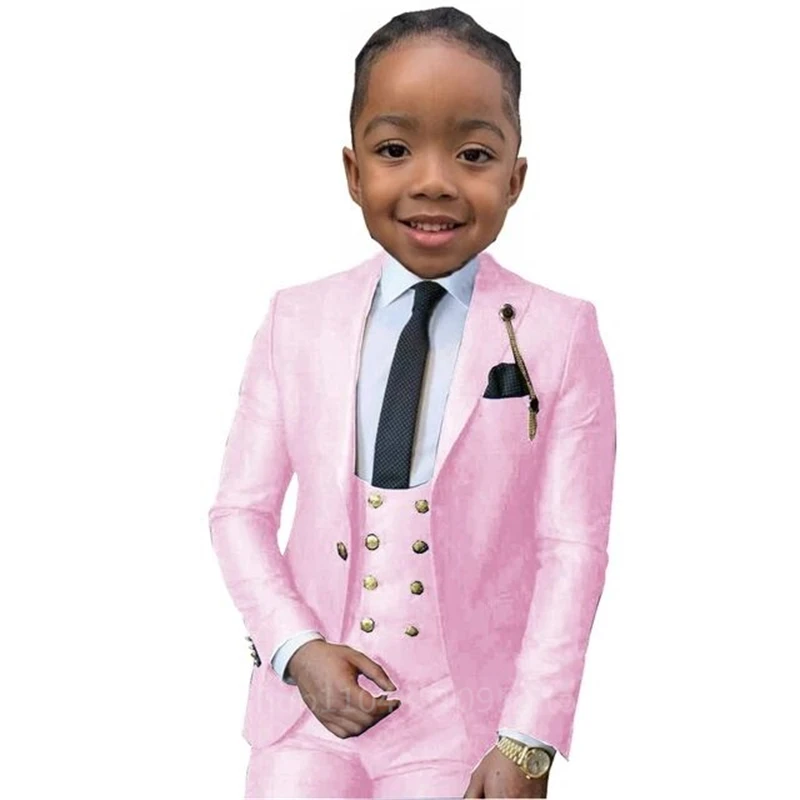 Boys Pink/Khaki Formal Wedding Party Suit Children Blazer Vest Pants 3 PCS Tuxedo Kids Performance Photography Dress Costume
Boys Pink/Khaki Formal Wedding Party Suit Children Blazer Vest Pants 3 PCS Tuxedo Kids Performance Photography Dress Costume