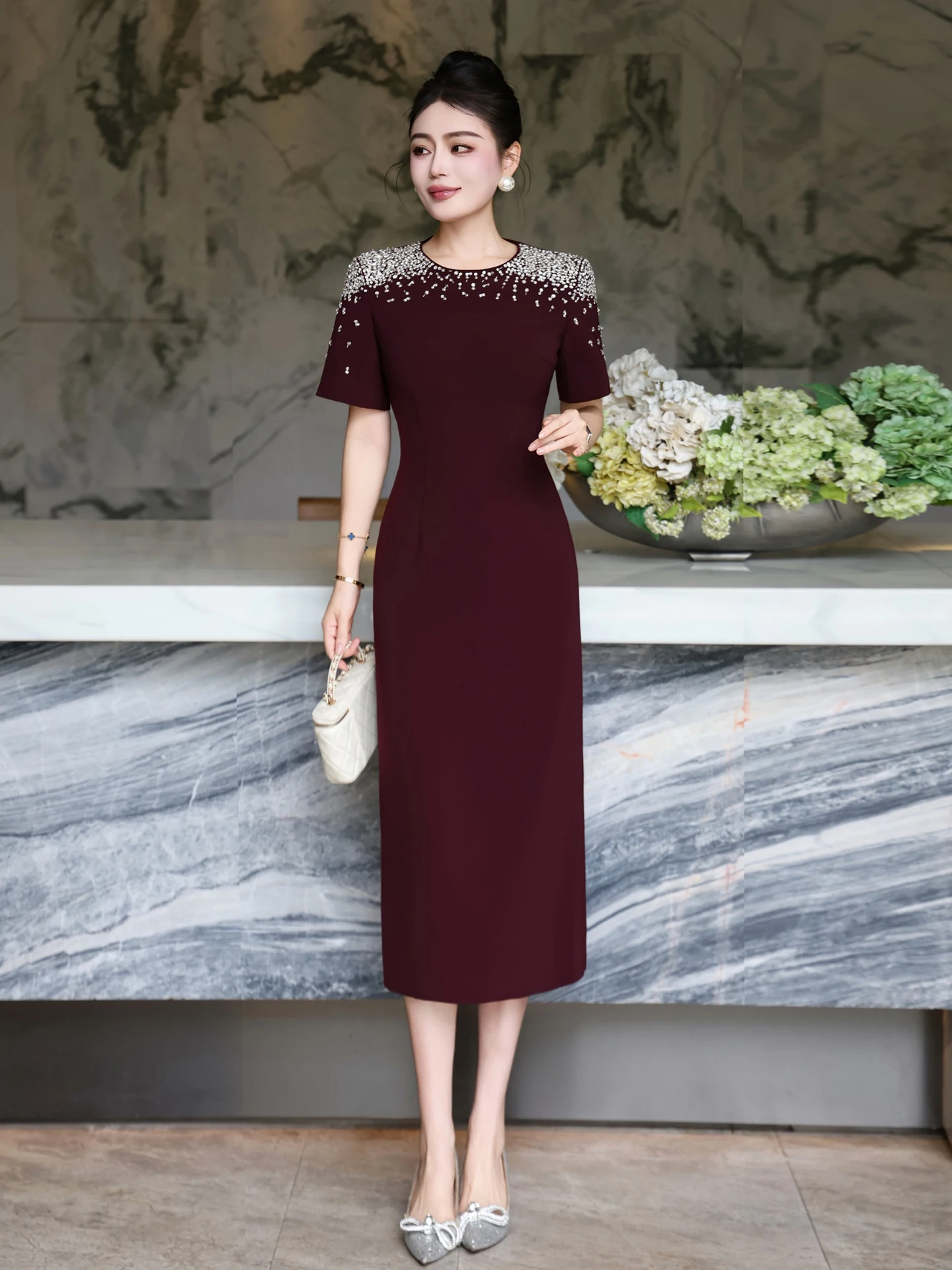 Ele Beaded Slimming Dr ort Sve Wedding Celebration Faion Dinner Sle Midi Dr for Women Ele Red Dr
Ele Beaded Slimming Dr ort Sve Wedding Celebration Faion Dinner Sle Midi Dr for Women Ele Red Dr
