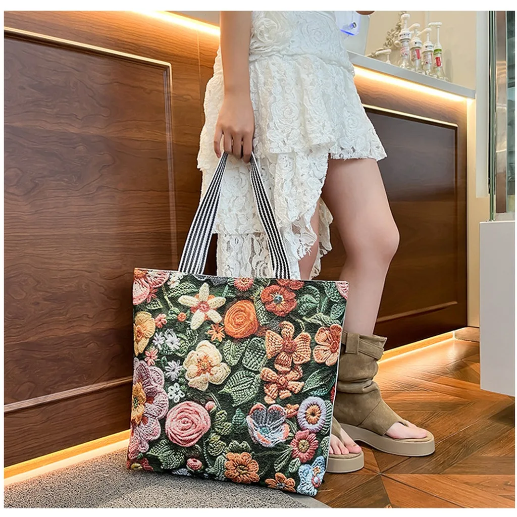 Chinese Handbag Large Daily Commute Bag Women'S Shoulder Tote Bag Zipped Ethnic Jacquard Canvas Bag For Daily Commute Shopping
Chinese Handbag Large Daily Commute Bag Women'S Shoulder Tote Bag Zipped Ethnic Jacquard Canvas Bag For Daily Commute Shopping