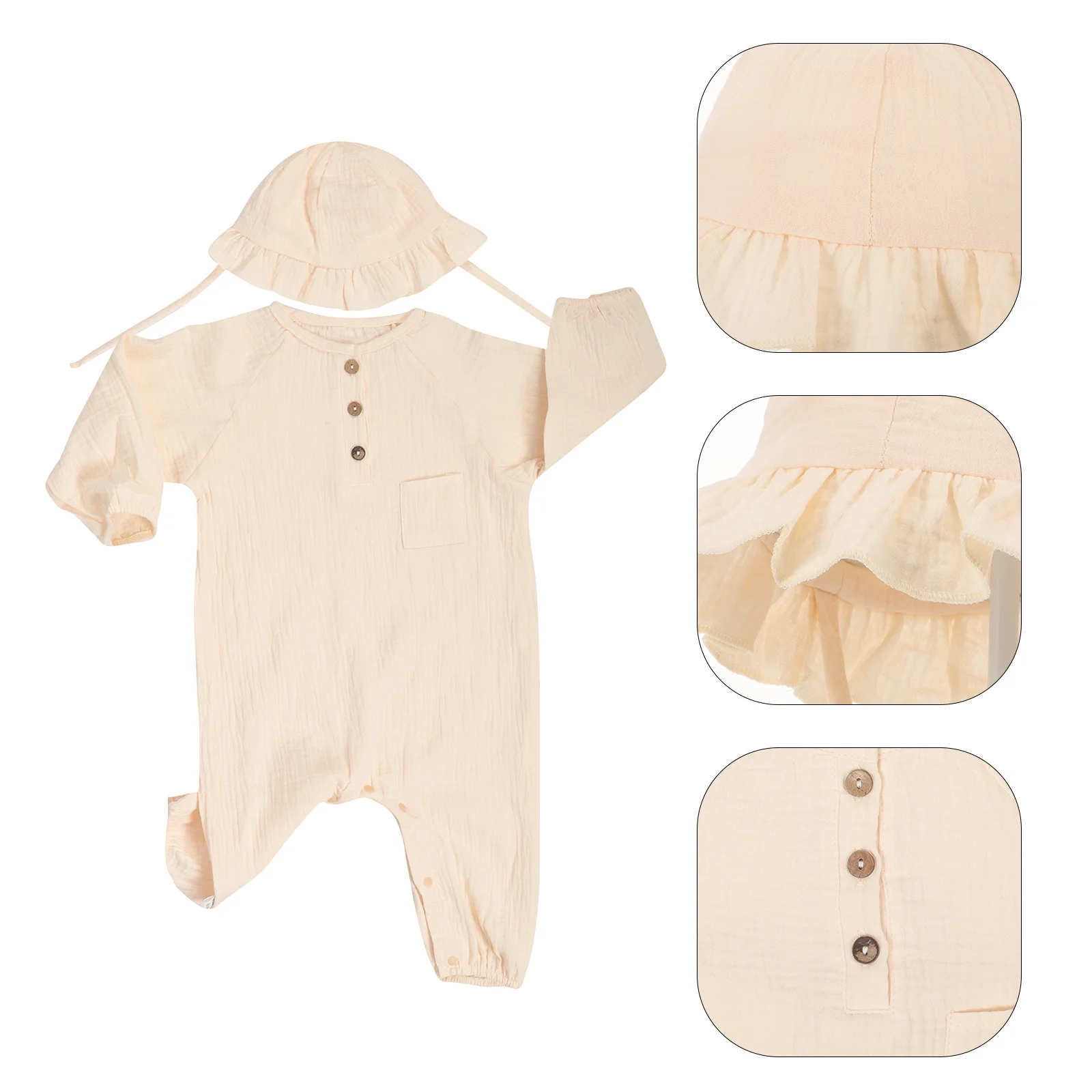 1Set Long Sleeve Baby Romper Cotton Infant Jumpsuit Simple Delicate Toddler Fall Outfit Cotton Baby Romper Infant Fall Outfit
1Set Long Sleeve Baby Romper Cotton Infant Jumpsuit Simple Delicate Toddler Fall Outfit Cotton Baby Romper Infant Fall Outfit