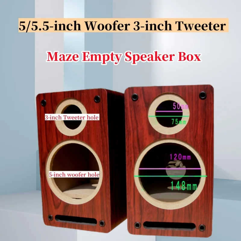 5-inch Mid Woofer 3-inch Tweeter Empty speaker Box,Speaker Housing,Maze Speaker Box,1Piece Sound Box,Customizable Hole Diameter
5-inch Mid Woofer 3-inch Tweeter Empty speaker Box,Speaker Housing,Maze Speaker Box,1Piece Sound Box,Customizable Hole Diameter