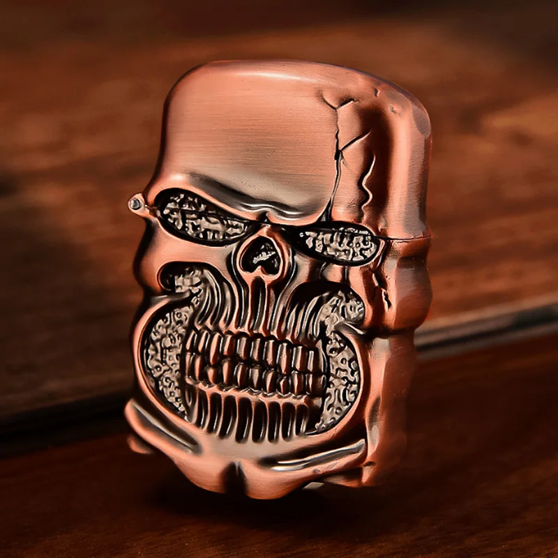 Unique Retro Heavy Armor oil Lighter Metal Windproof Kerosene Lighters Skull Shape Armor Cigarette Lighter
Unique Retro Heavy Armor oil Lighter Metal Windproof Kerosene Lighters Skull Shape Armor Cigarette Lighter