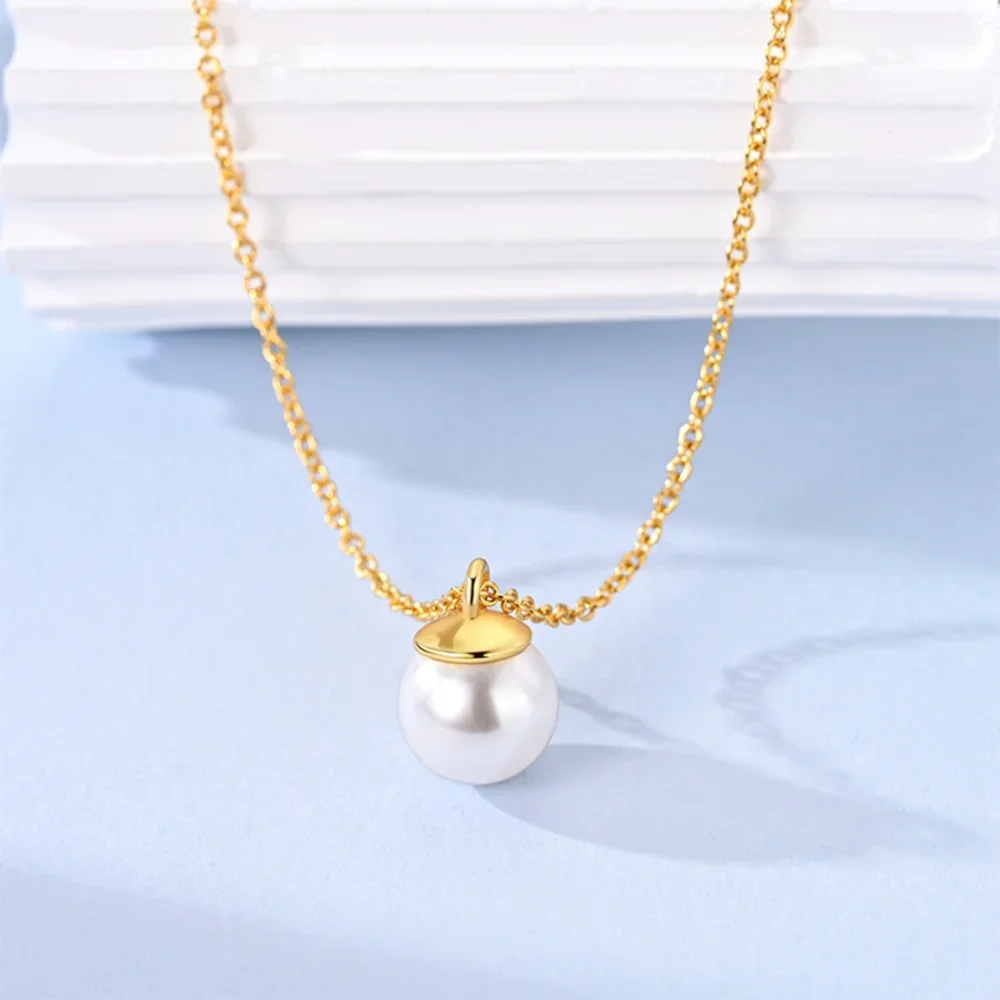 New Pendant Necklace 925 Sterling Silver Woman Pearl Original Golden Necklace Fashion Anniversary Birthday Jewelry Gifts
New Pendant Necklace 925 Sterling Silver Woman Pearl Original Golden Necklace Fashion Anniversary Birthday Jewelry Gifts