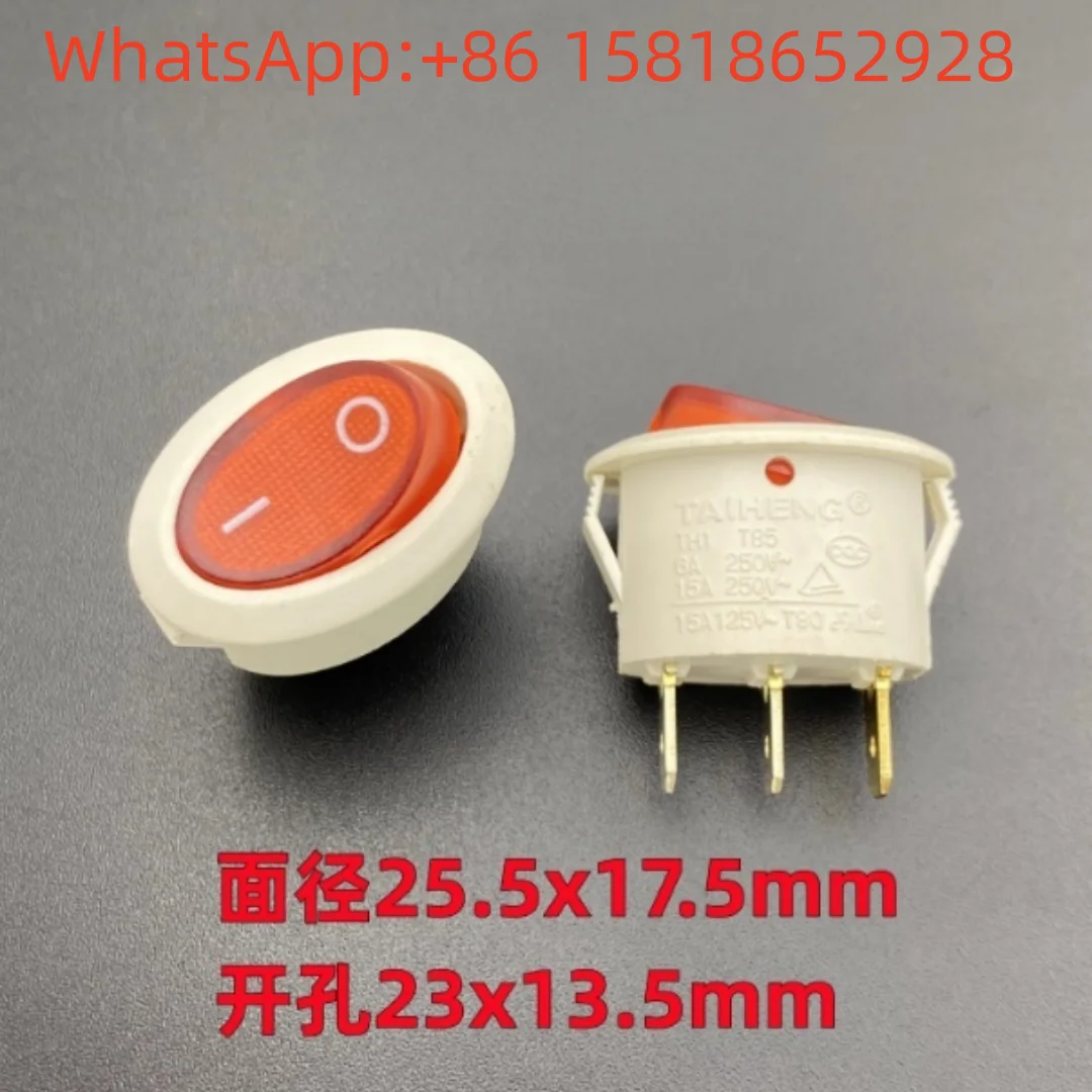 5 pieces TAIHENG TH1 boat-shaped switch button with light, 3-pin, 2-position, high current 15A, oval power rocker
5 pieces TAIHENG TH1 boat-shaped switch button with light, 3-pin, 2-position, high current 15A, oval power rocker